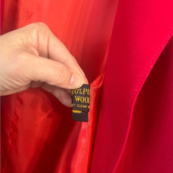 Collectible Gold by Giorgio Sant Angelo Wool Blazer Coat Red 14 Vintage - Picture 3 of 5